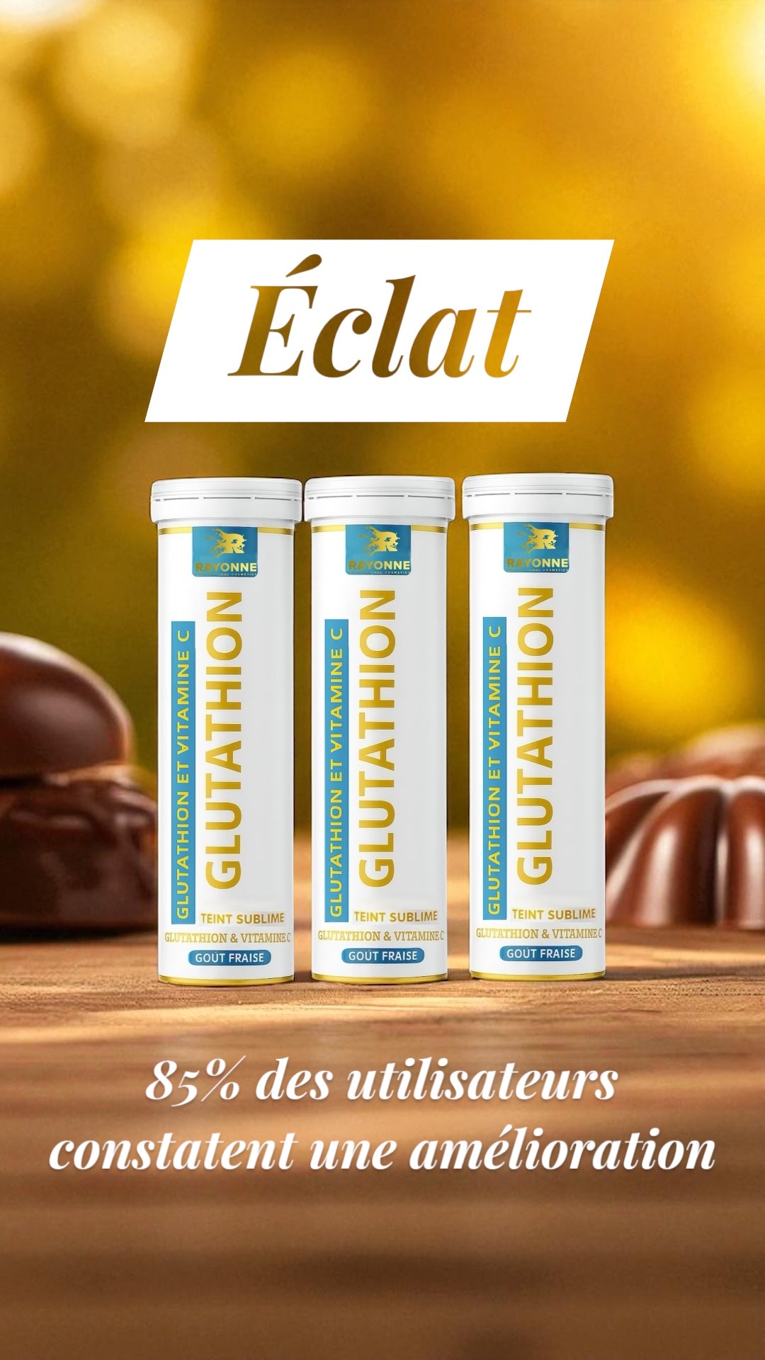Glutathion Effervescent – Teint Sublime/ Pack de 3 tubes