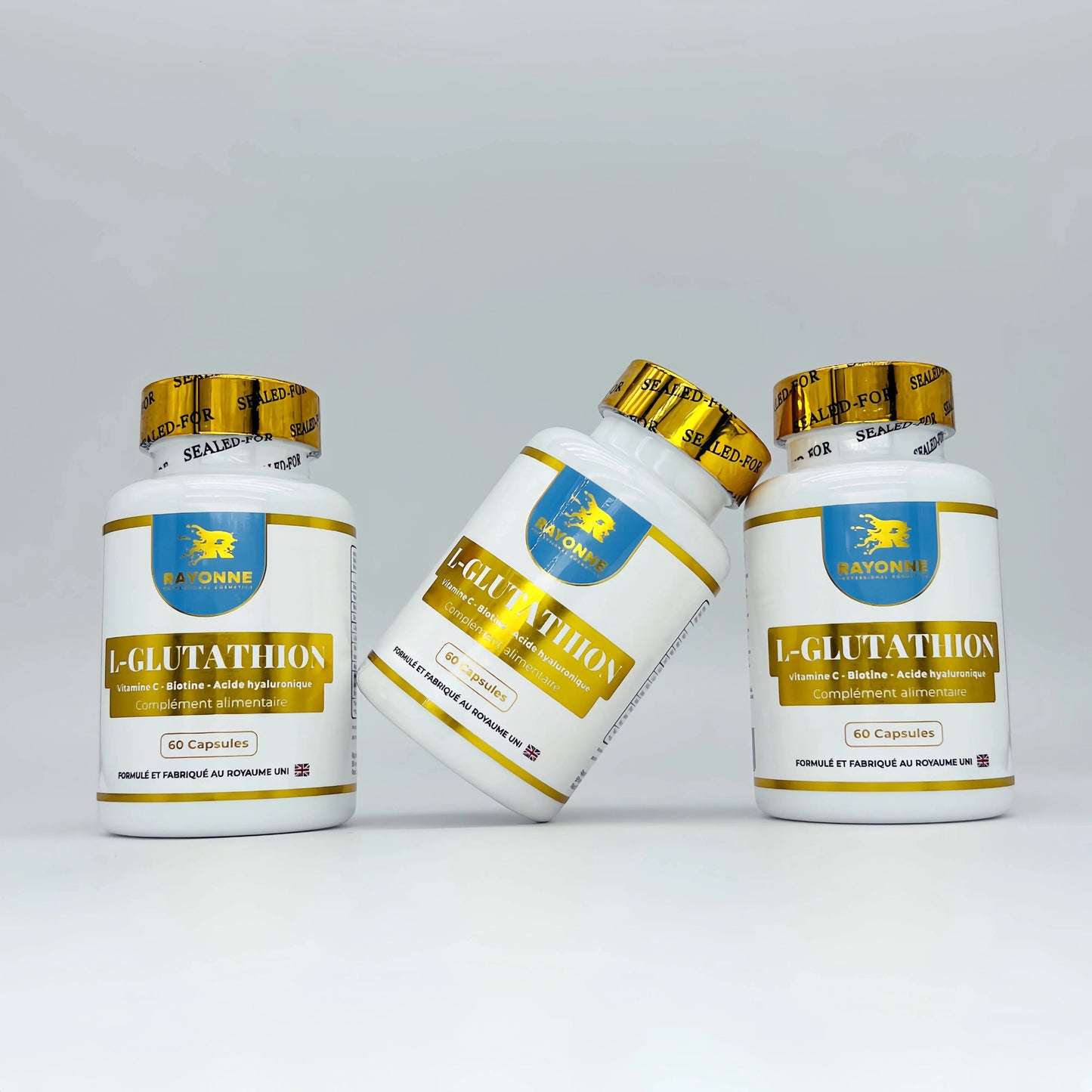 3 boîtes de glutathion teint uni et lumineux