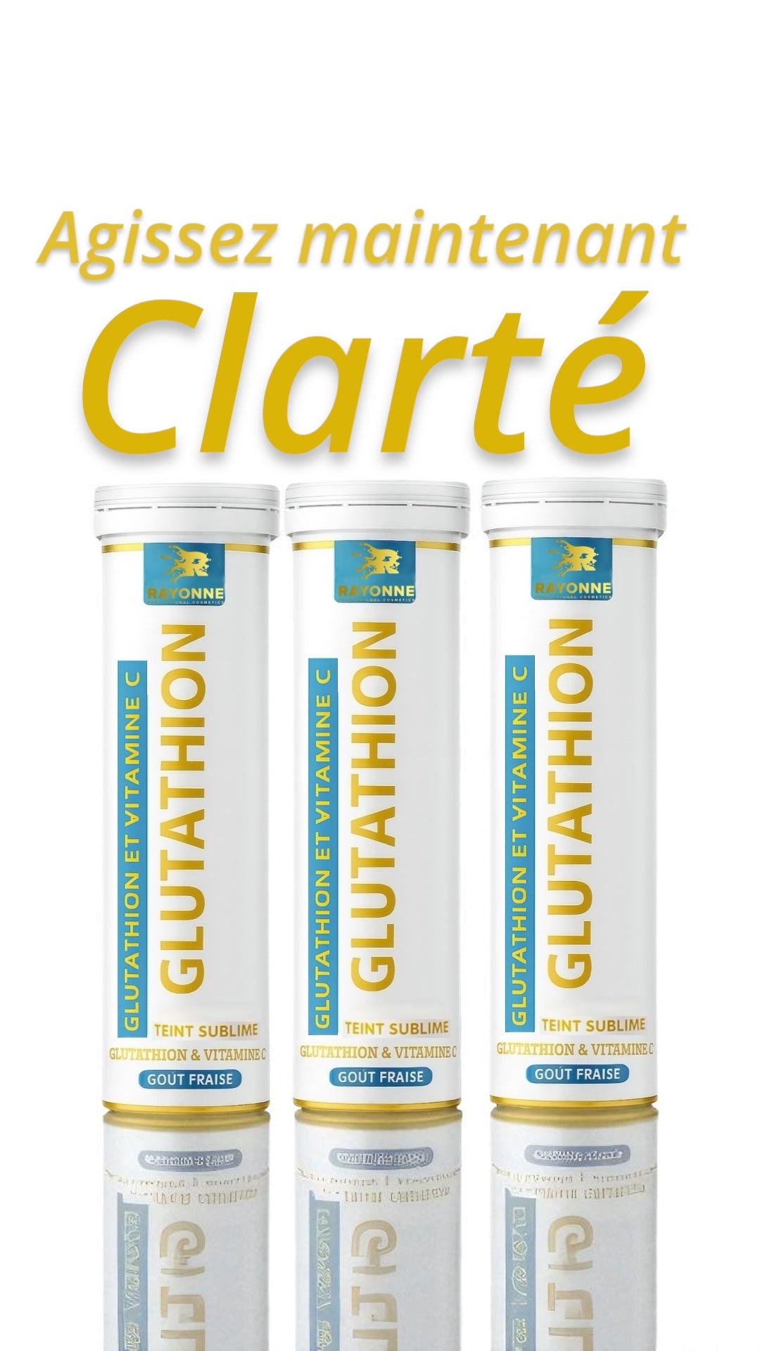 Glutathion Effervescent – Teint Sublime/ Pack de 3 tubes